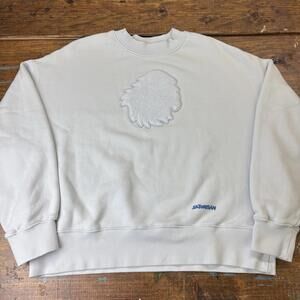 Satorisan Oversized Crewneck Sweatshirt Size Medium White